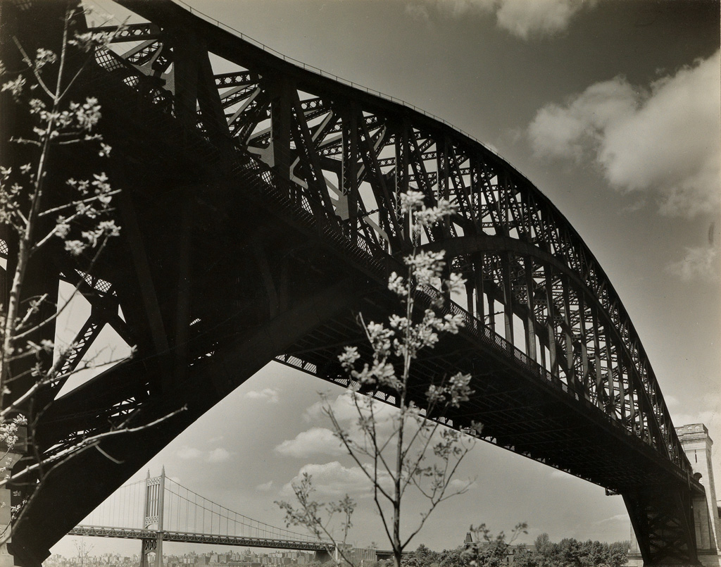 BERENICE ABBOTT (1898-1991) Hell Gate Bridge, Central Steel Arch over East River.